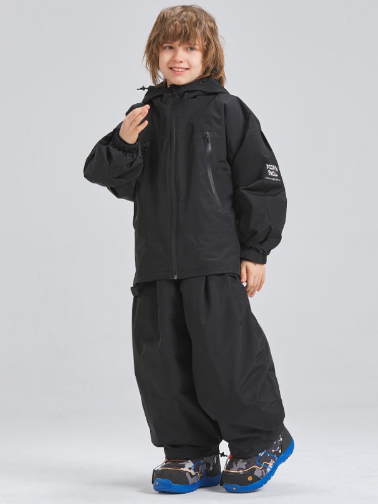 Doorek Kids Detachable Rabbit Ears Hooded Snow Suits Black Doorek | Snowears.com