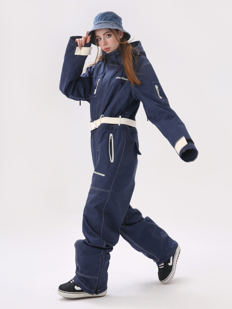 La Mode de Montagne スキーウェア　レディース Molocoster All-Mountain Denim Ski Jumpsuit - Women's | Snowears