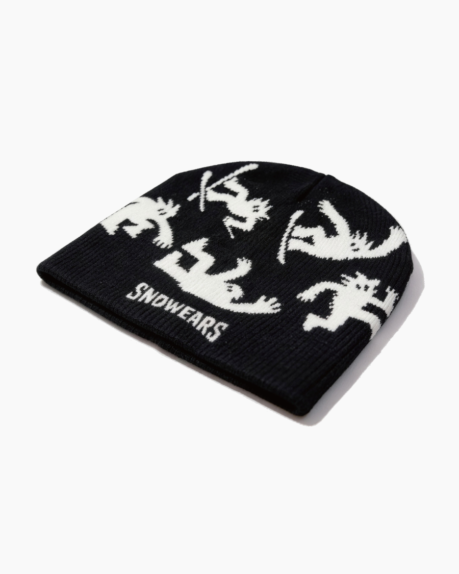 Snowears Yeti Knit Beanie – Unisex Yeti Black Snowears | Snowears.com