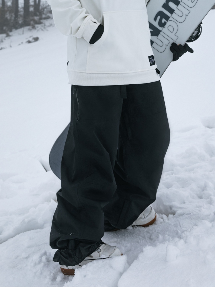 NANDN ReflectRide Loose Fit Snow Pants - Over-sized Snow Pants - Baggy  Skiing Bottoms