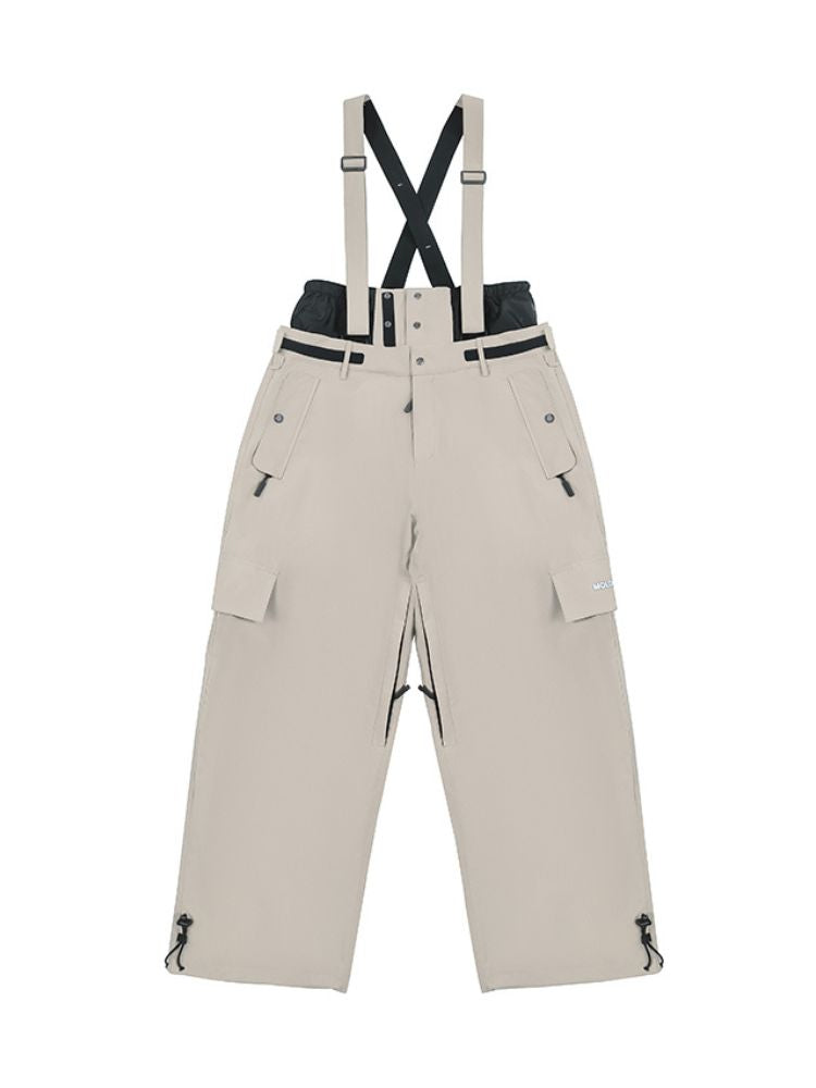 Molocoster Freestyle Fleece-Lined Ski Bibs - Unisex - Snowears- snow pants