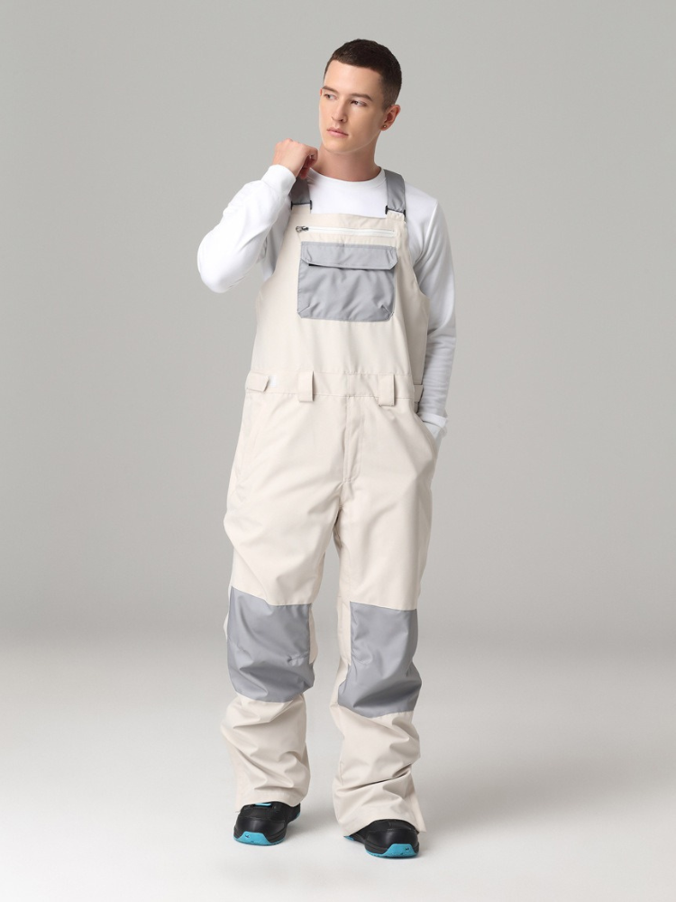Searipe Colorblock Snow Bibs - Men's - Snowears-