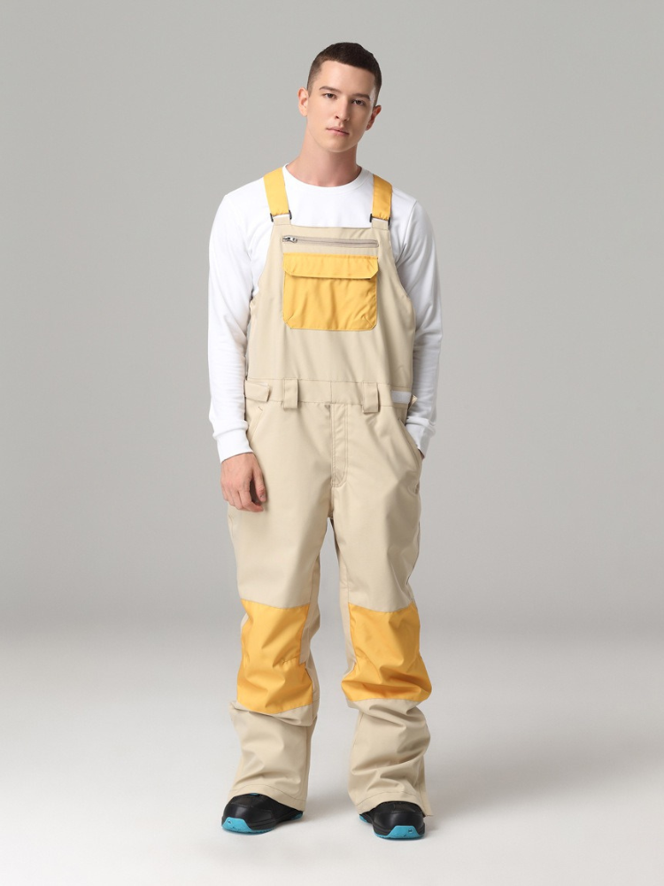 Searipe Colorblock Snow Bibs - Men's - Snowears-