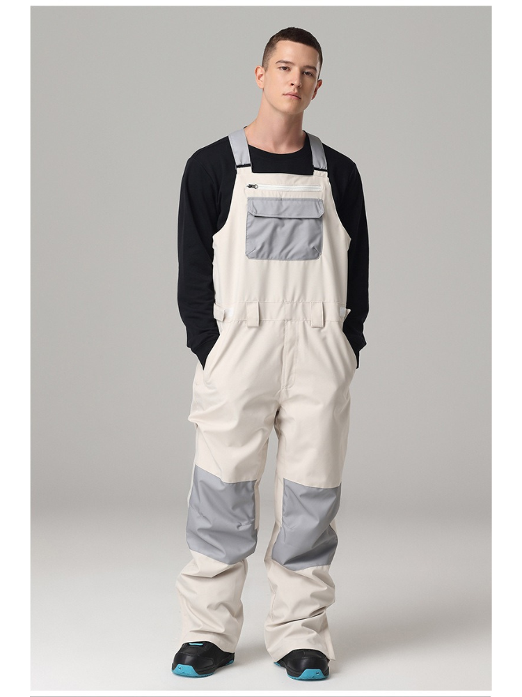 Searipe Colorblock Snow Bibs - Men's - Snowears-