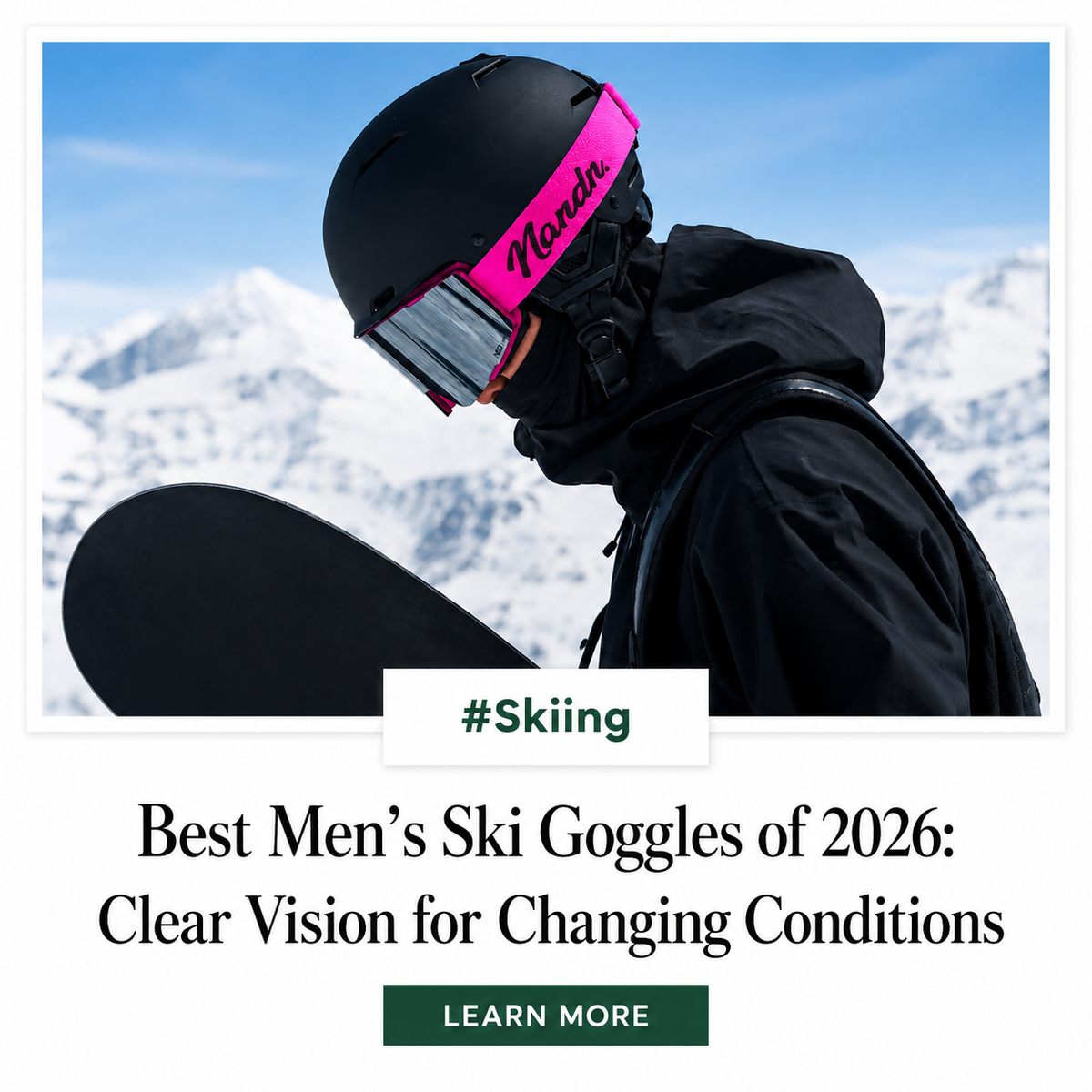 Best Men's Ski Goggles of 2026: Clear Vision for Changing Conditions | snowears.com