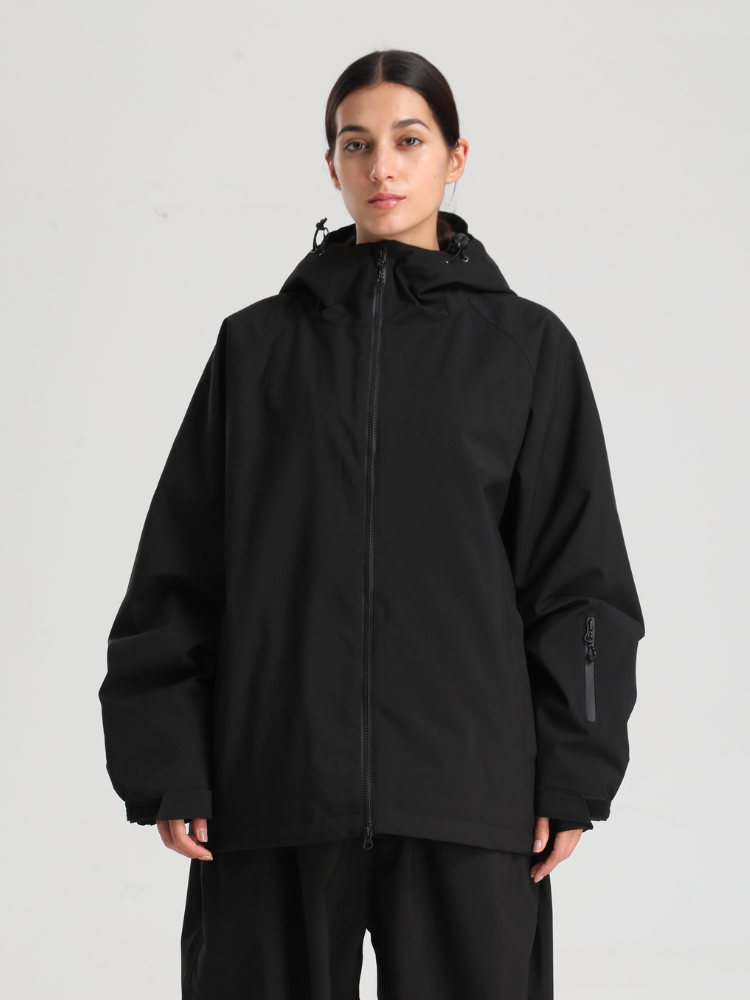 Gsou Snow Sleek Oversized Snow Jacket – Women's Black Gsou Snow | Snowears.com