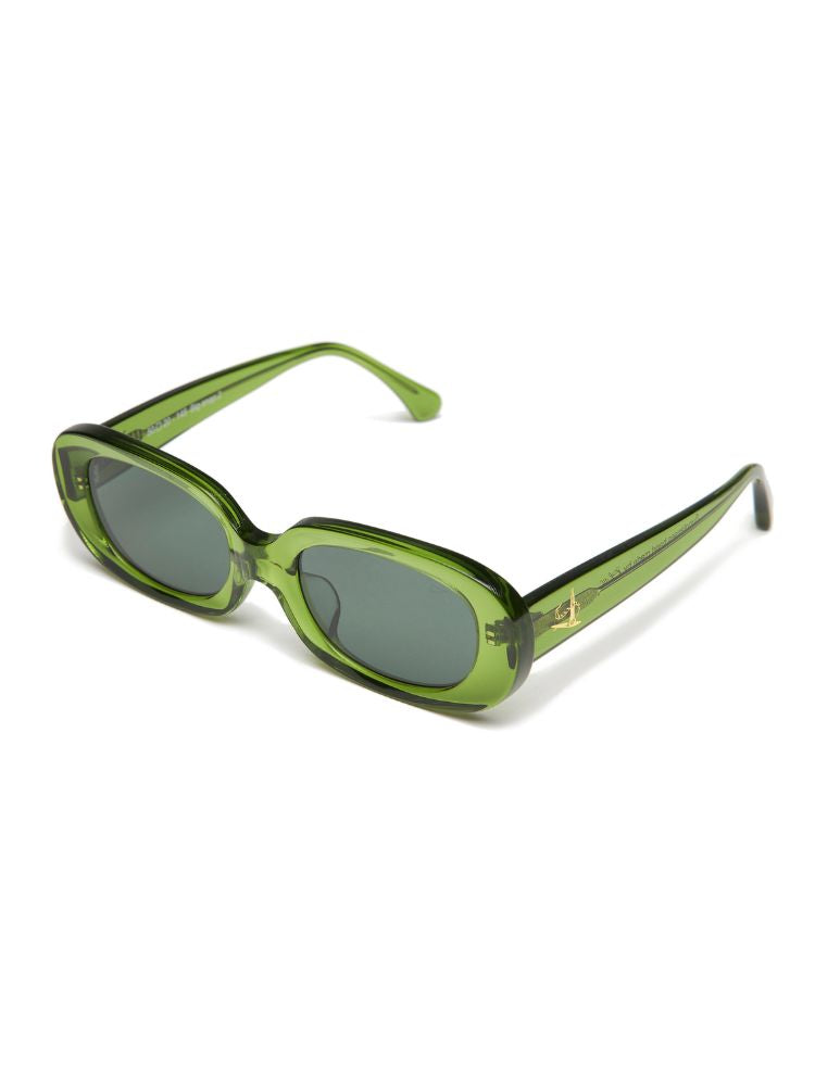 CHILLHANG Oval Island Style Sunglasses - Green Frame Green ChillHang | Snowears.com