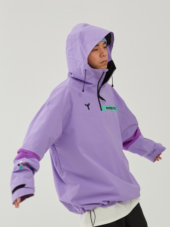 Winter Ticket Violet Oversized Snow Jacket - Unisex - Snowears- Ski/Snowboard Jackets