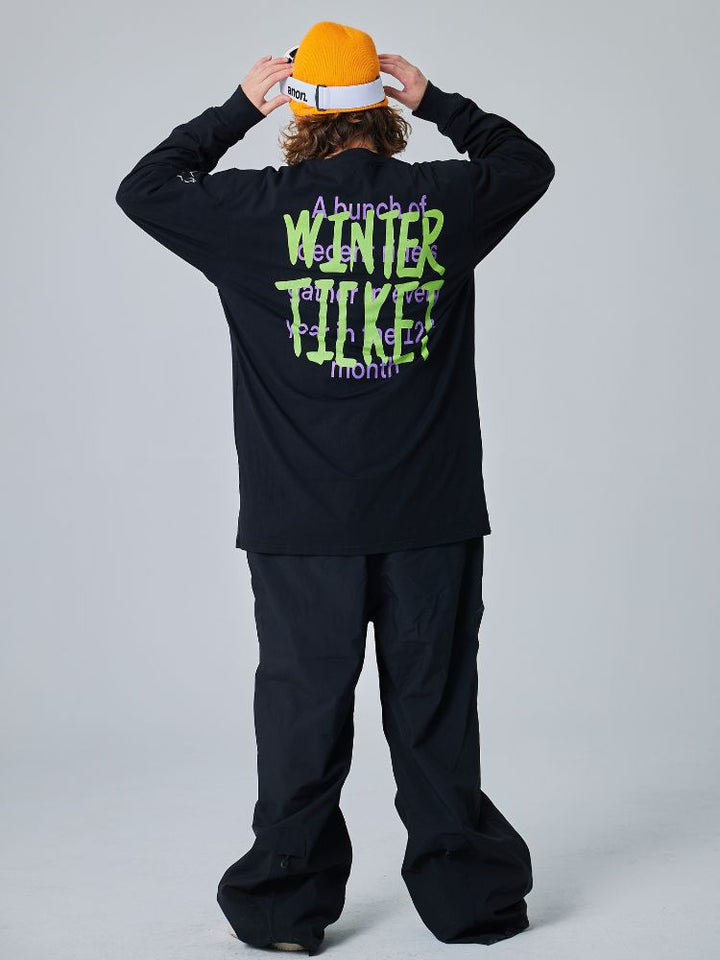 Winter Ticket Hip-Hop Snowboarding Pullover Top - Unisex - Snowears- Shirts & Tops