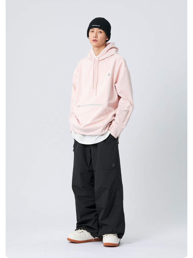 NANDN Chic Zip Pocket Hoodie - Men's Pink NANDN | Snowears.com