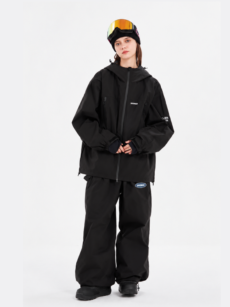 Doorek Rabbit Ears Hooded Snow Suit - Unisex Black Doorek | Snowears.com