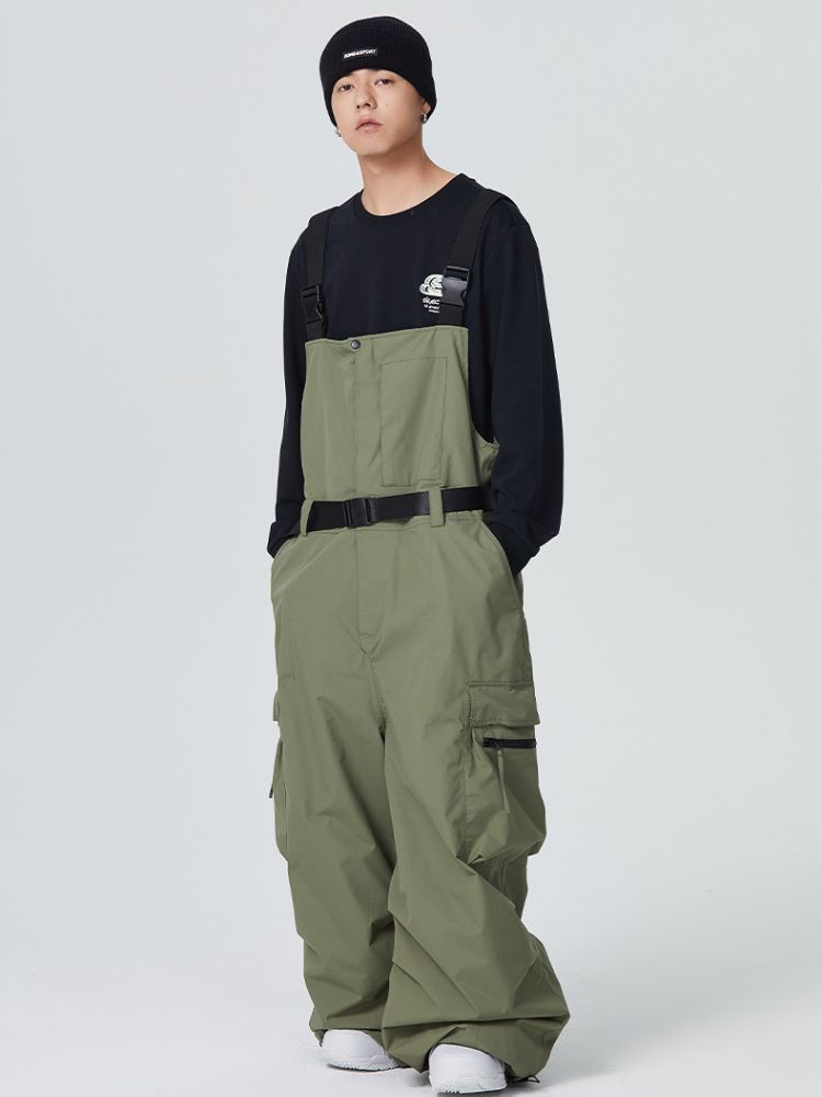 Searipe 3L Side Release Buckle Belt Snow Bibs - US Only - Snowears- bib pants