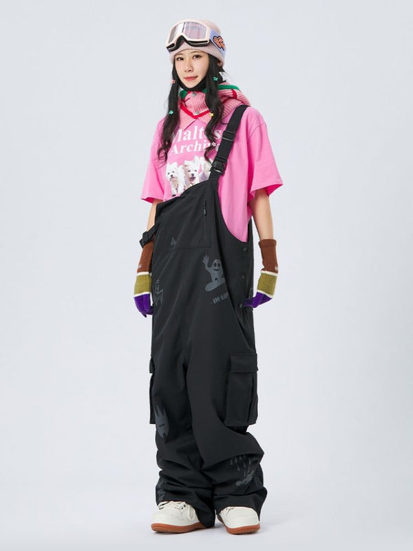 NANDN Graffiti Baggy Bibs - Snowears-snowboarding skiing jacket pants accessories