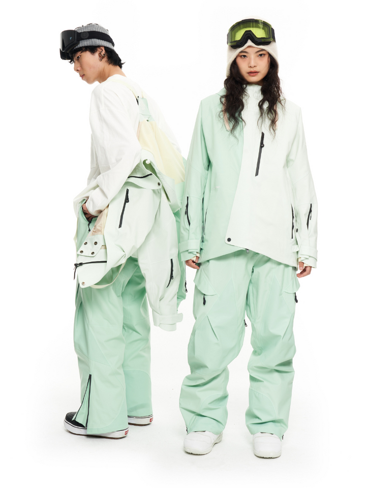 LITAN Gradient Color Mountain Snow Pants - US Only - Snowears- bib pants