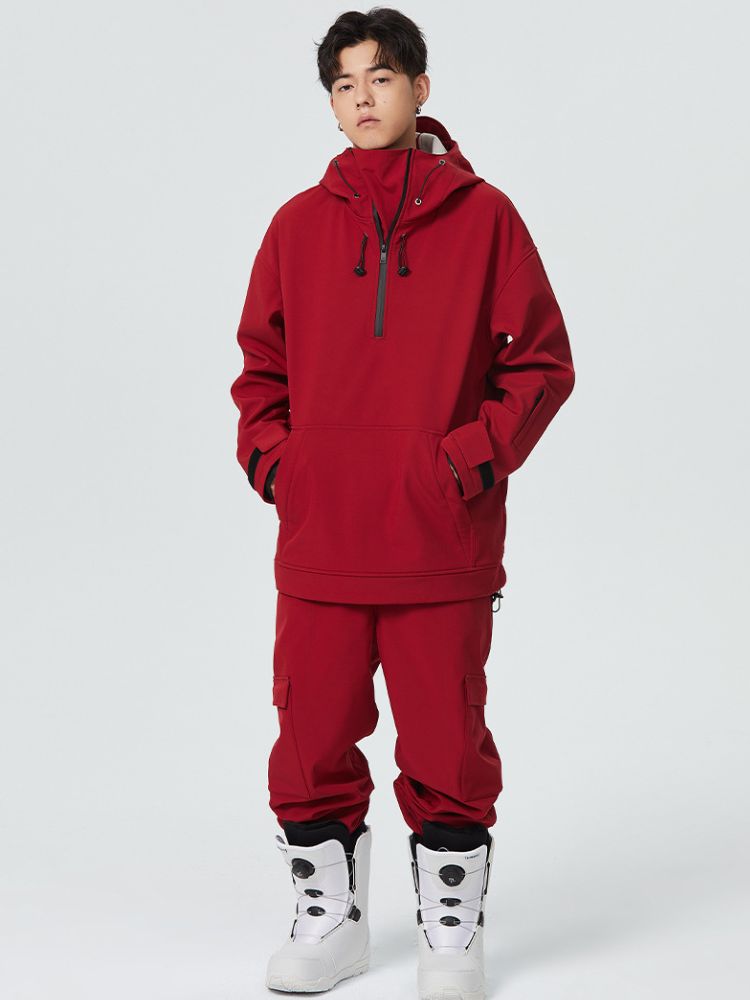 Searipe Stand-up Collar Snow Suit - Men's Red Searipe | Snowears.com