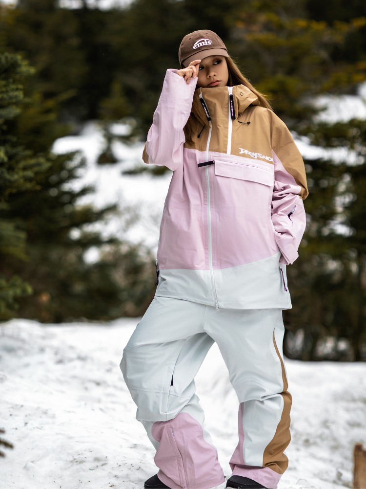 Drysnow Pink Patchwork 3L Ski Jacket - Unisex Drysnow | Snowears.com