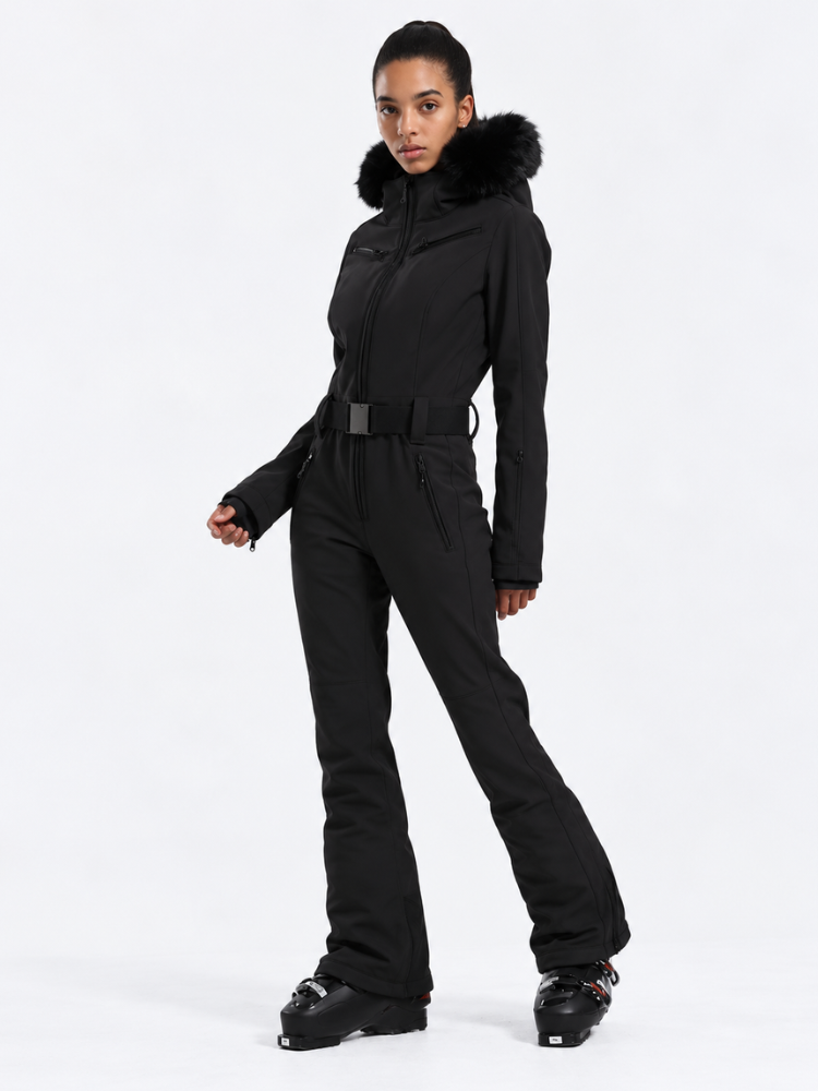 Gsou Snow Classic Faux-Fur Ski Jumpsuit - Women's - Snowears- One Piece