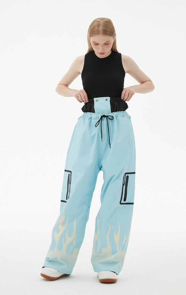 RandomPow Print Flame Fleece Pants - US Only - Snowears- pants