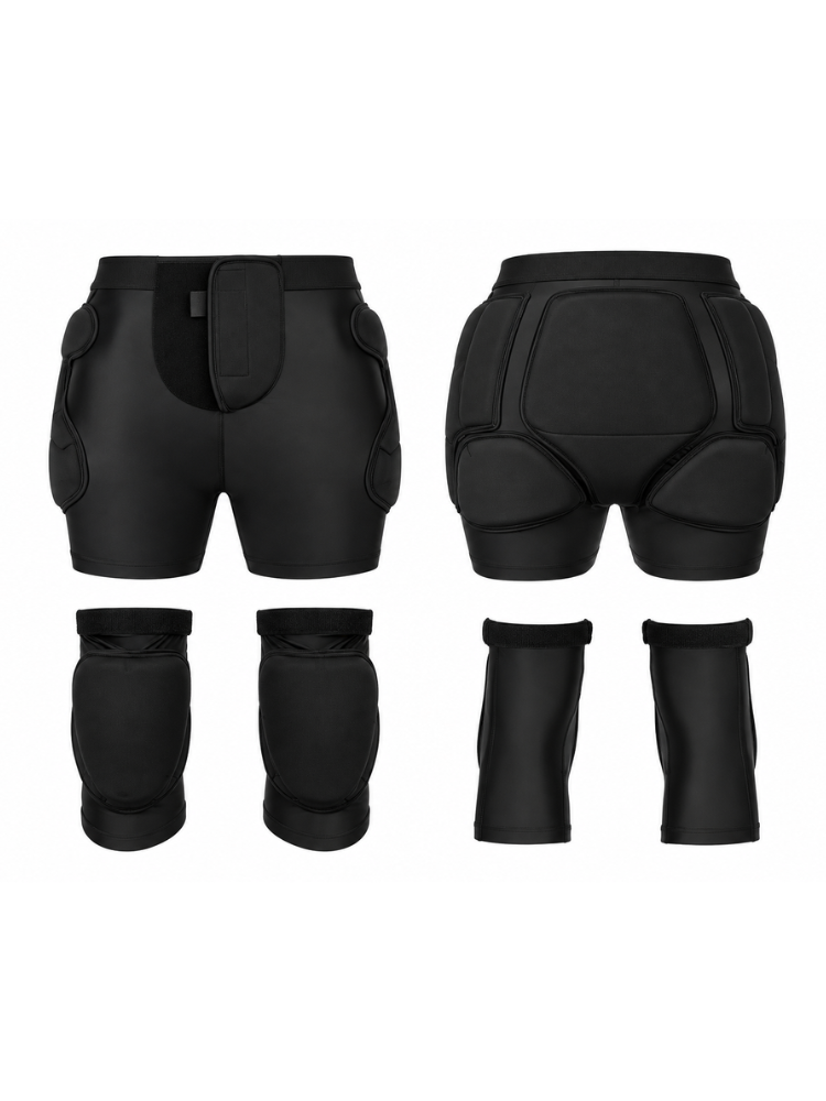 Gsou Snow Unisex Undercover Protective Shorts & Knee Pads Set - Snowears- 