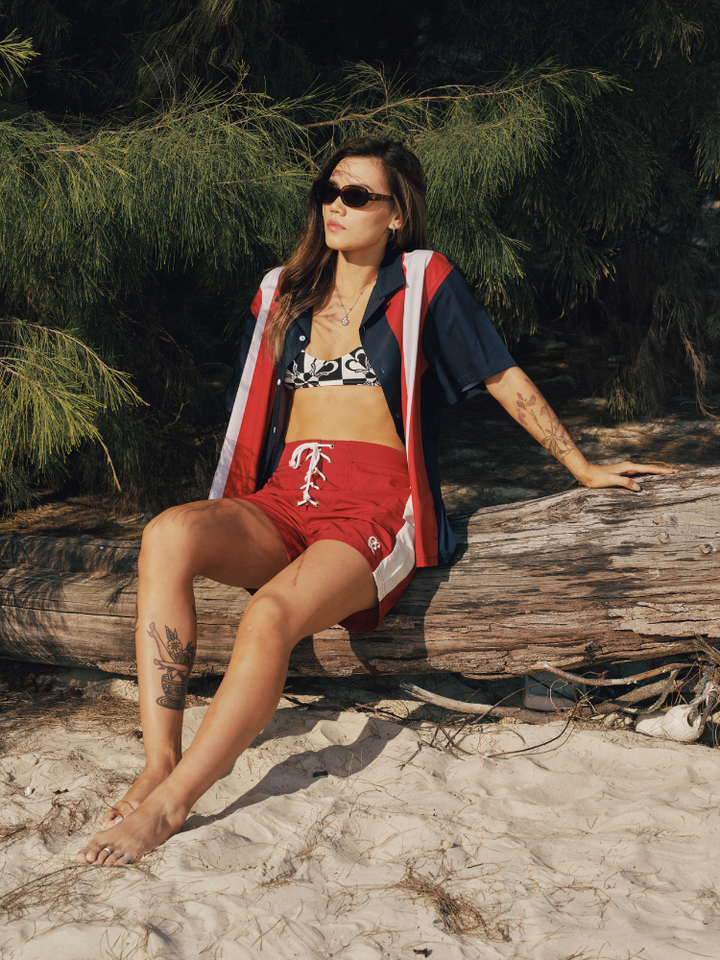 CHILLHANG Retro Coastal Board Shorts - Women's - Snowears- shorts
