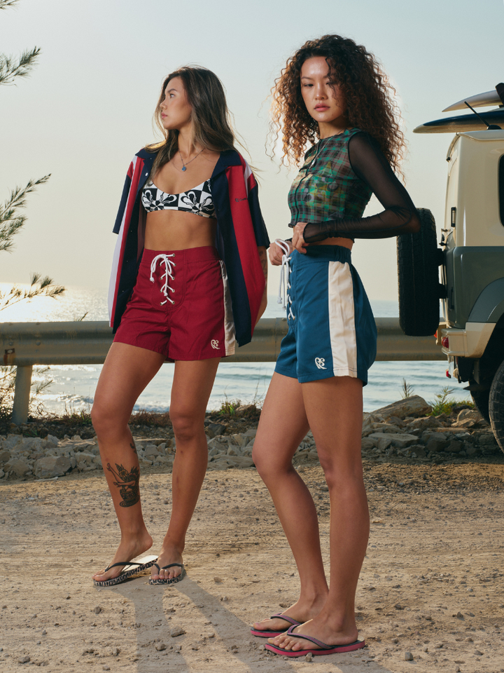 CHILLHANG Retro Coastal Board Shorts - Women's - Snowears- shorts