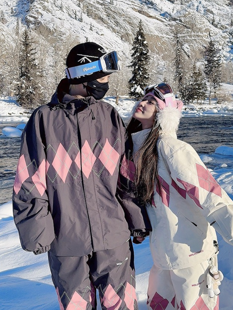 Molocoster Urban Diamond Plaid 3L Snowsuits - Unisex - Snowears- Suits