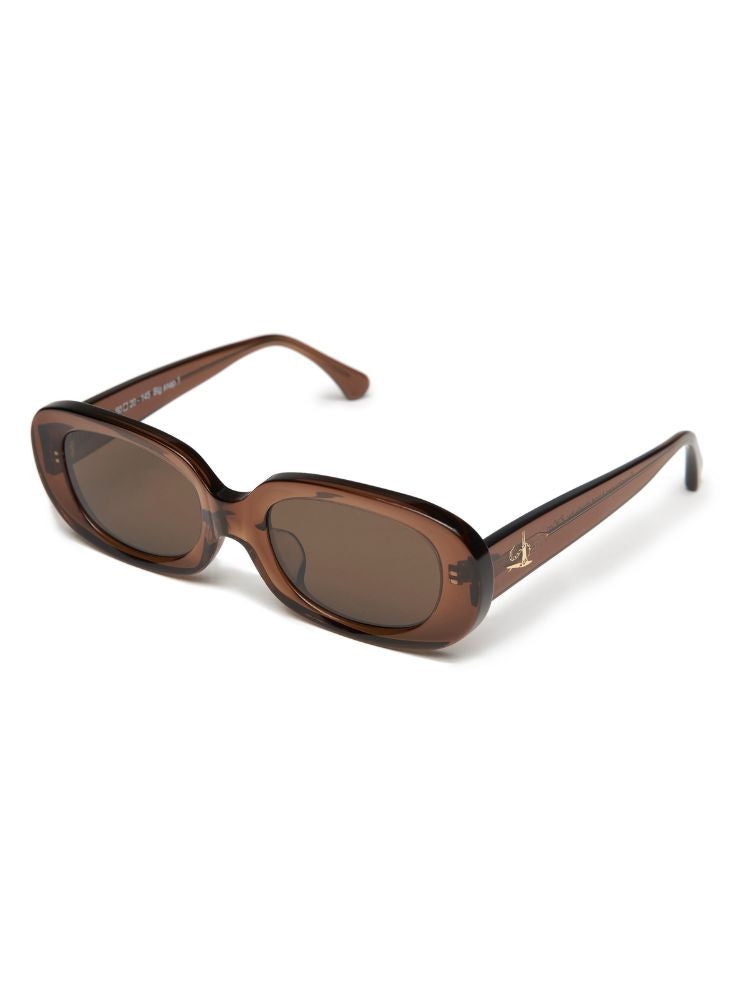 CHILLHANG Oval Island Style Sunglasses - Brown Frame Brown ChillHang | Snowears.com