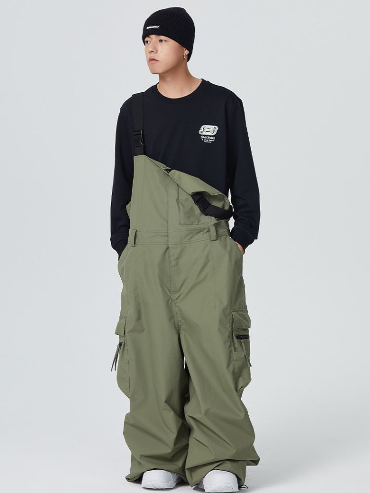 Searipe 3L Side Release Buckle Belt Snow Bibs - US Only - Snowears- bib pants