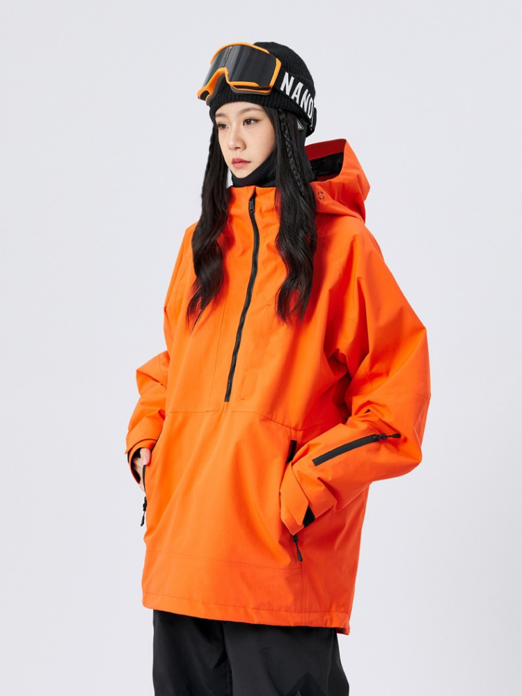 NANDN 3L Shield Lite Half-Zip Shell Jacket - Unisex - Snowears- Jackets