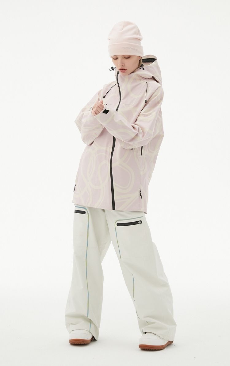 RandomPow Freestyle Light Pink RECCO® Shell Jacket - Women's - Snowears- Shell Jacket