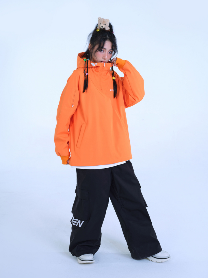 RenChill Cute Orange Snowboard Hoodie - Unisex - Snowears- Hoodies & Sweaters