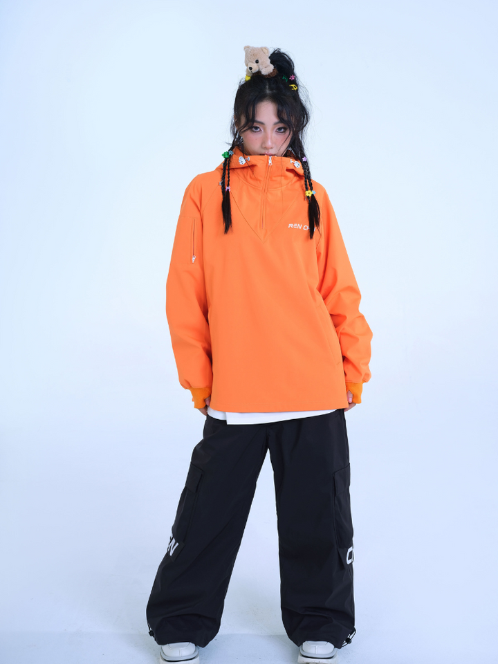 RenChill Cute Orange Snowboard Hoodie - Unisex - Snowears- Hoodies & Sweaters