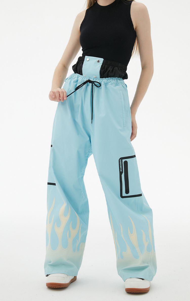 RandomPow Print Flame Fleece Pants - Women's Blue RandomPow | Snowears.com