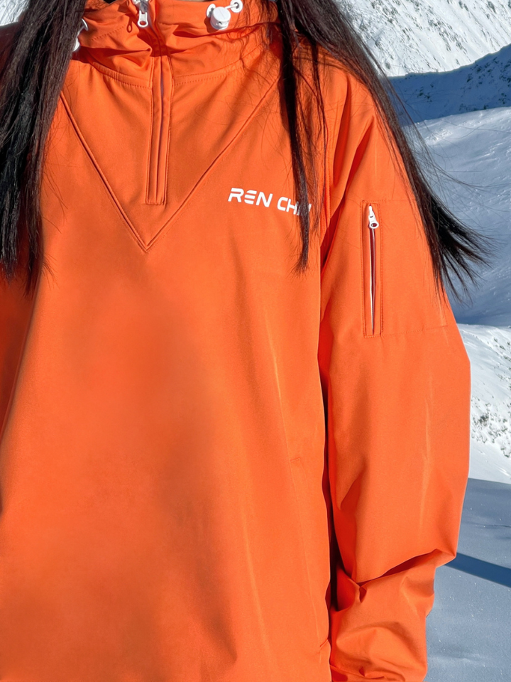 RenChill Cute Orange Snowboard Hoodie - Unisex - Snowears- Hoodies & Sweaters