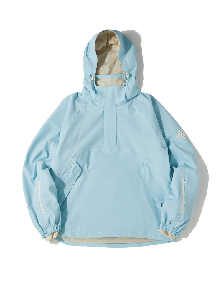 Packable 1/2 zip unisex jacket w/ pouch