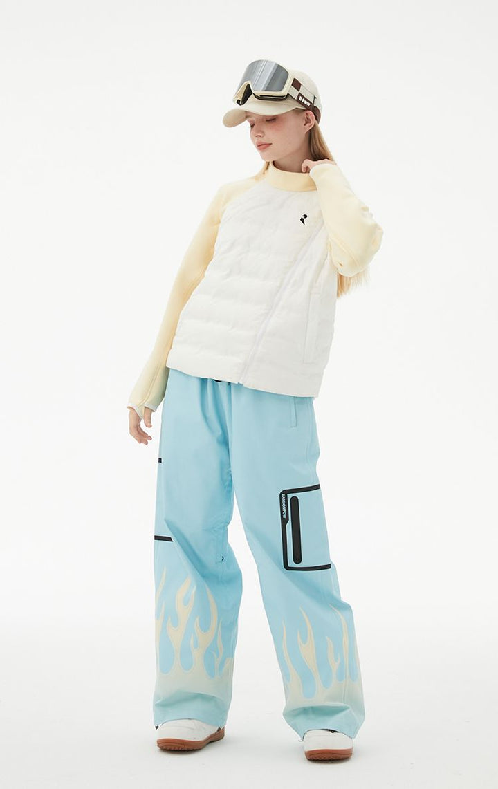 RandomPow Print Flame Fleece Pants - Snowears-snowboarding skiing jacket pants accessories