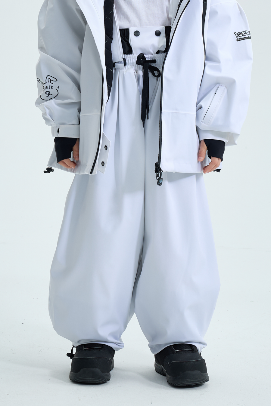 Doorek Kids 3M Thinsulate Adjustable Suspenders Snow Pants White Doorek | Snowears.com