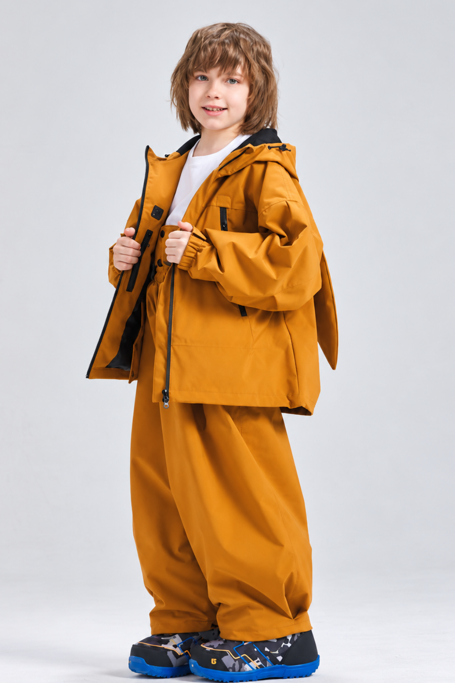 Doorek Kids 3M Thinsulate Adjustable Suspenders Snow Pants Brown Doorek | Snowears.com