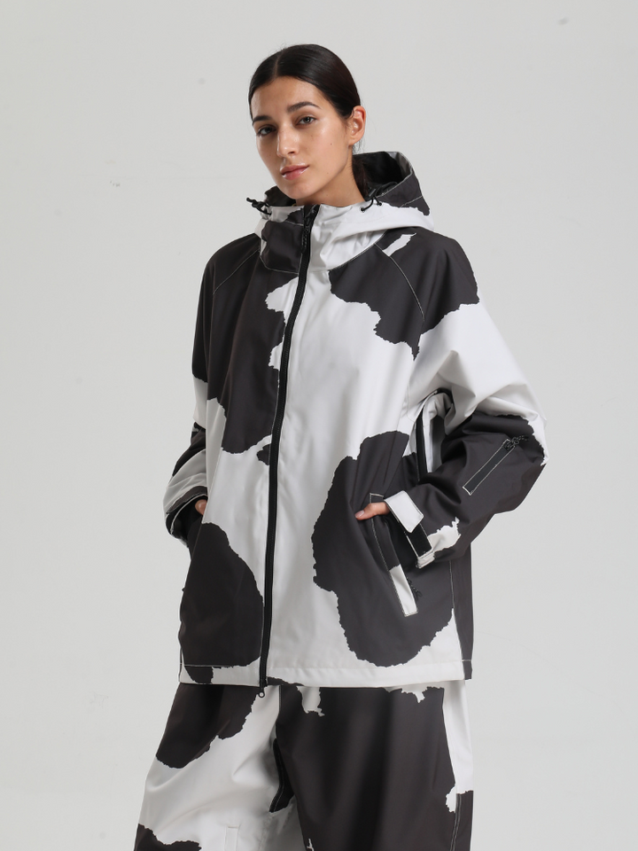 Gsou Snow Bold Cow Print Snow Jacket – Women's - Snowears
