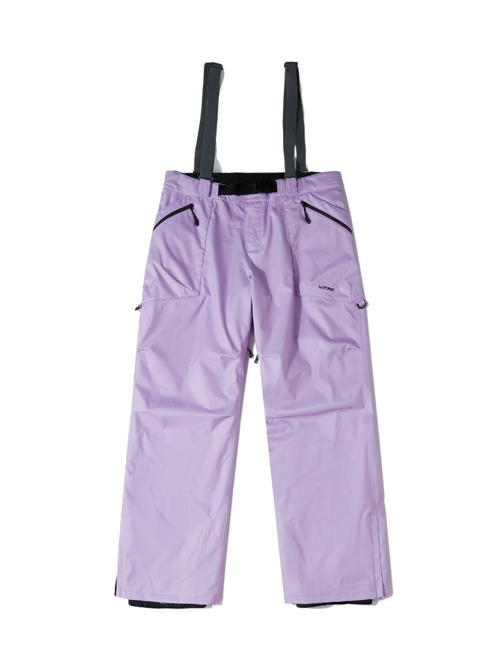 LITAN Alpine Teflon Suspender Purple Pants - Unisex - Snowears- bib pants