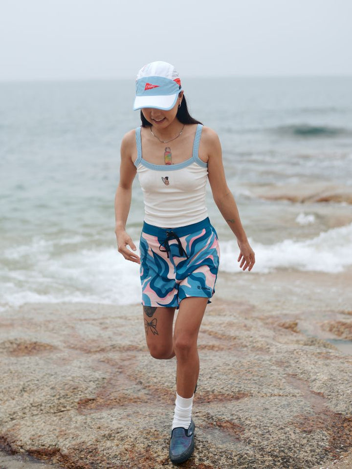 CHILLHANG Wave Print Surf Shorts - Women's - Snowears- shorts