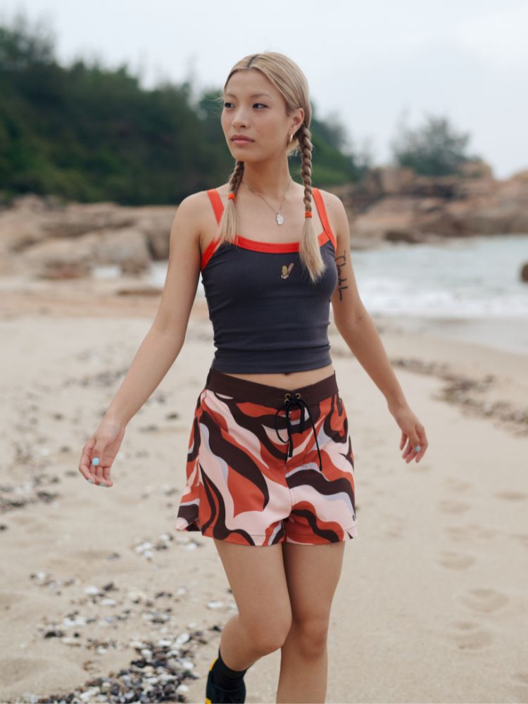 CHILLHANG Wave Print Board Shorts - Women's ChillHang | Snowears.com