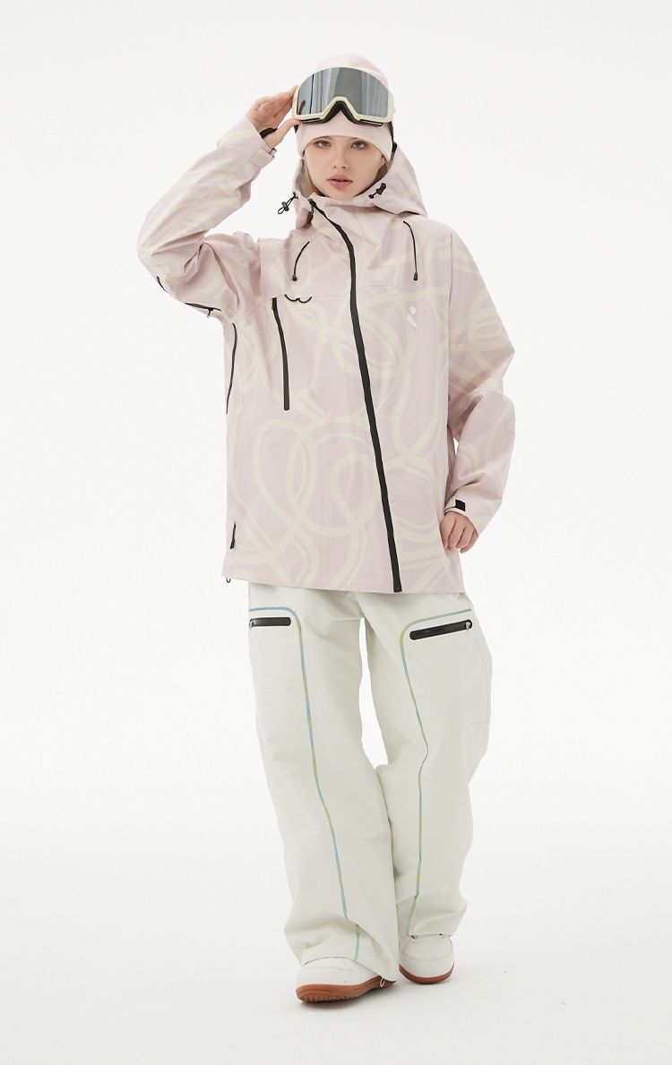 RandomPow Freestyle Light Pink RECCO® Shell Jacket - Women's - Snowears- Shell Jacket