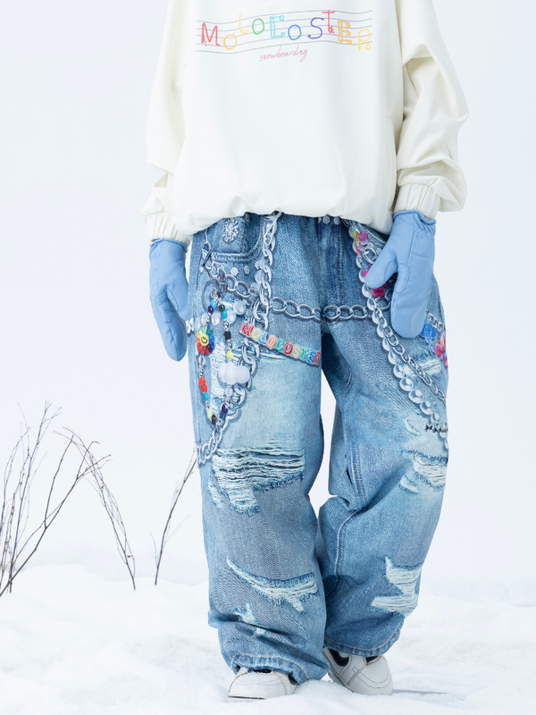 Molocoster 3D Print Baggy Snow Pant - Unisex