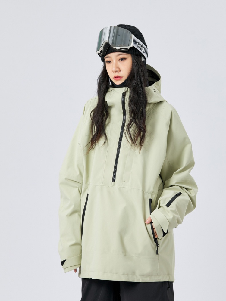 NANDN 3L Shield Lite Half-Zip Shell Jacket - Unisex - Snowears- Jackets