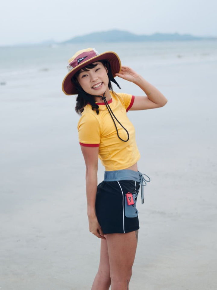 CHILLHANG Retro Colorblock Surf Shorts - Women's - Snowears- shorts