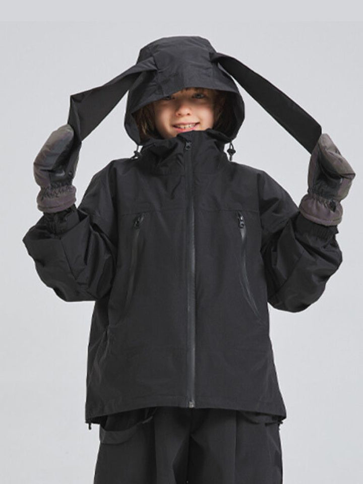 Doorek Kids Rabbit Ears Hooded Jacket - Snowears- Ski Jacket