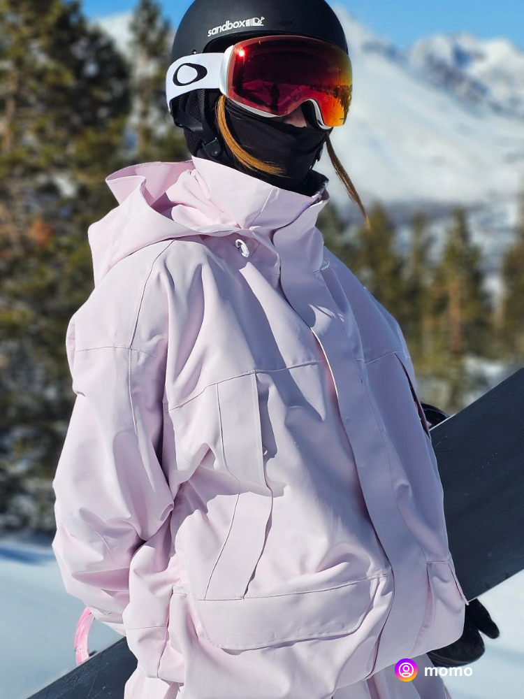 NIS 2L Solid Color Loose Jacket - Unisex Pink Nowinsnow | Snowears.com