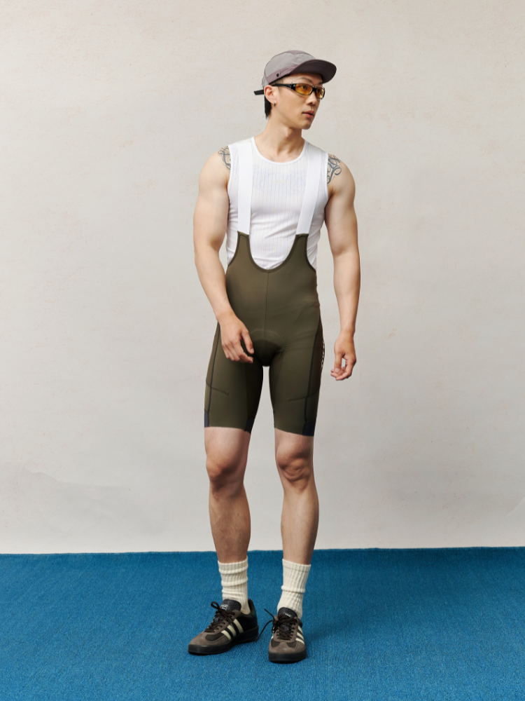 TurtleRabbit Army Green Cycling Bib Shorts - Men’s TurtleRabbit | Snowears.com