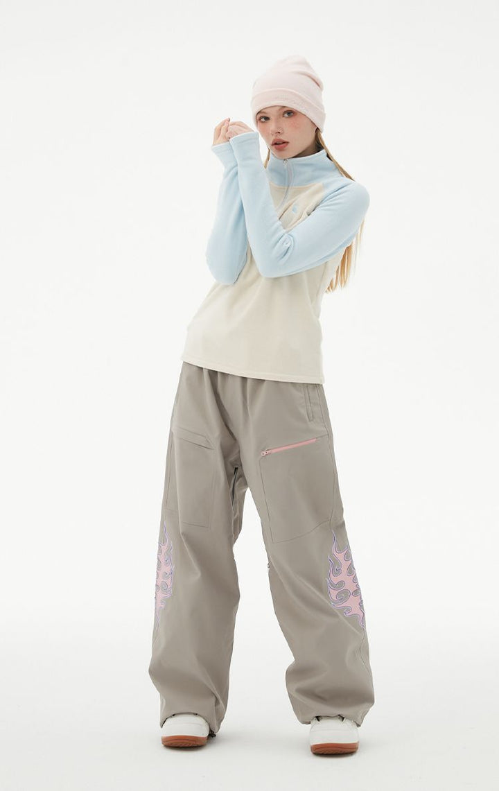 RandomPow Women's Colorblock Mid Fleece Pullover - Snowears-snowboarding skiing jacket pants accessories